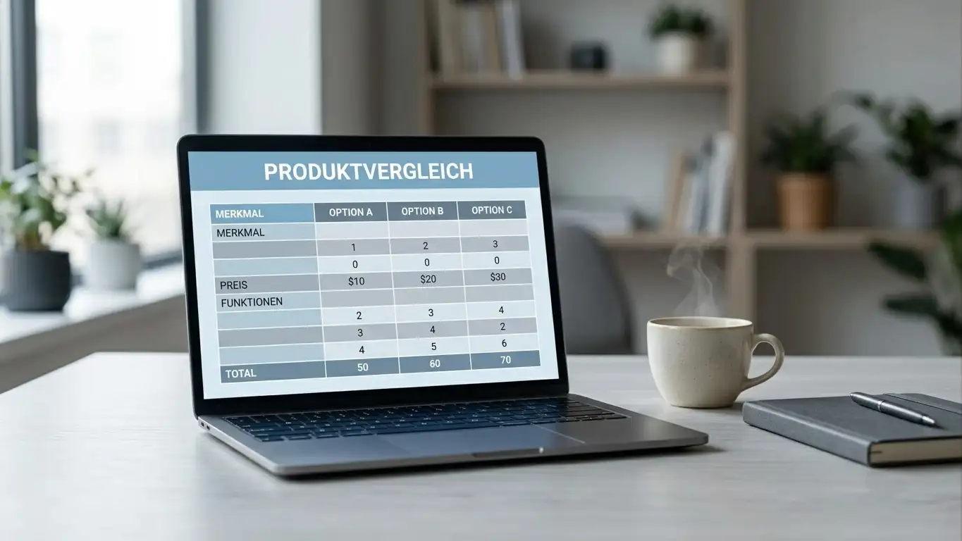 Vergleich mehrerer Casino-Anbieter auf einem Laptop-Bildschirm ohne Logos