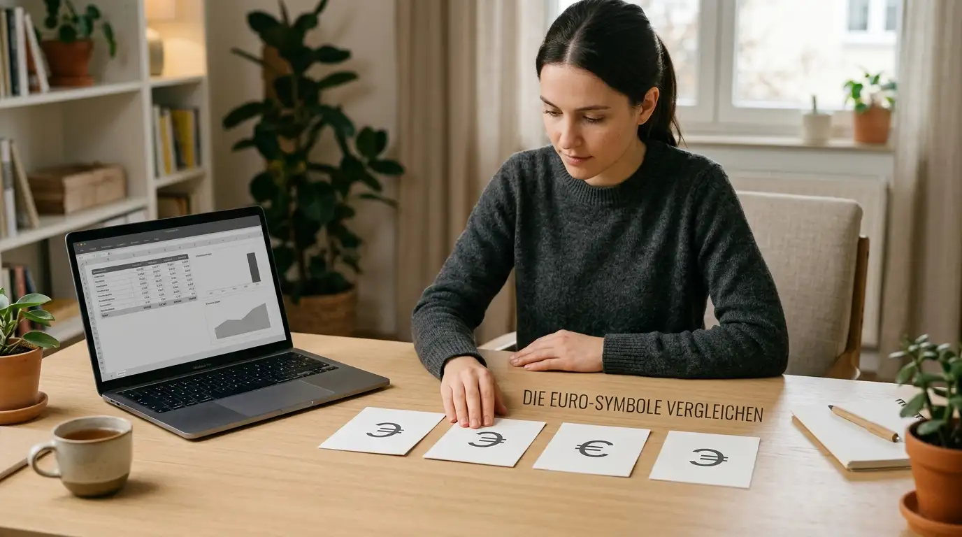 Vergleich der Einzahlungsstufen von 1 bis 15 Euro am Schreibtisch