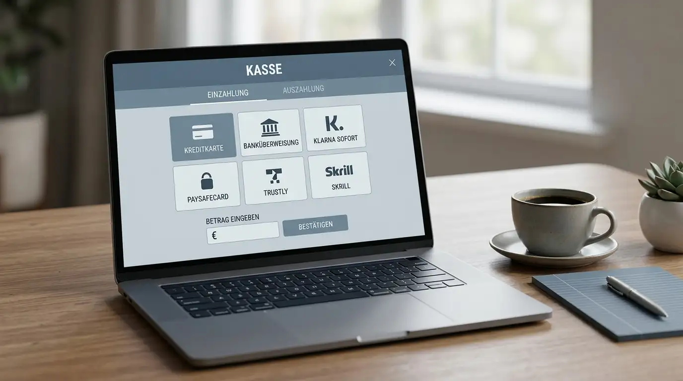 Casino-Kassenbereich mit Klarna als Zahlungsmethode