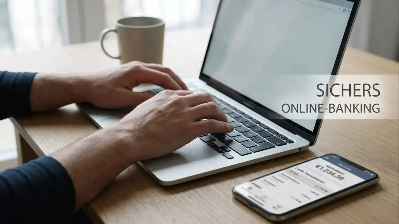 Laptop und Smartphone mit Online-Banking und Casino-Auszahlung