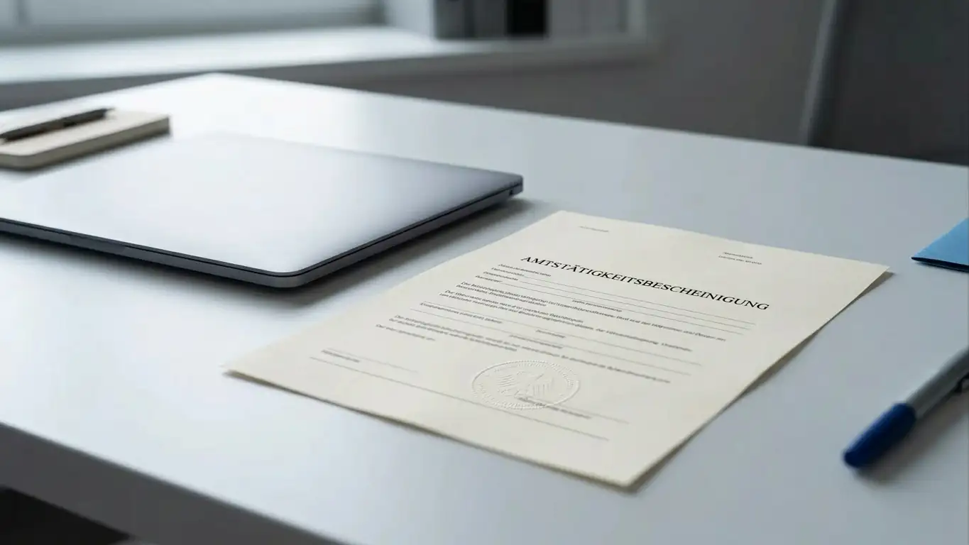 Neutrales Lizenzdokument mit Stempel als Symbol für die deutsche GGL-Erlaubnis