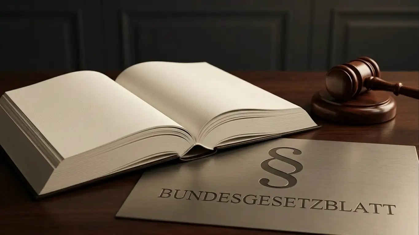 Paragrafenzeichen und ein deutsches Gesetzbuch als Symbol für die Rechtsgrundlage der 5-Sekunden-Regel