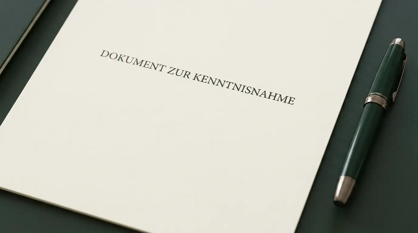 Amtliches Dokument mit Stempel als Sinnbild für einen voll regulierten deutschen Anbieter