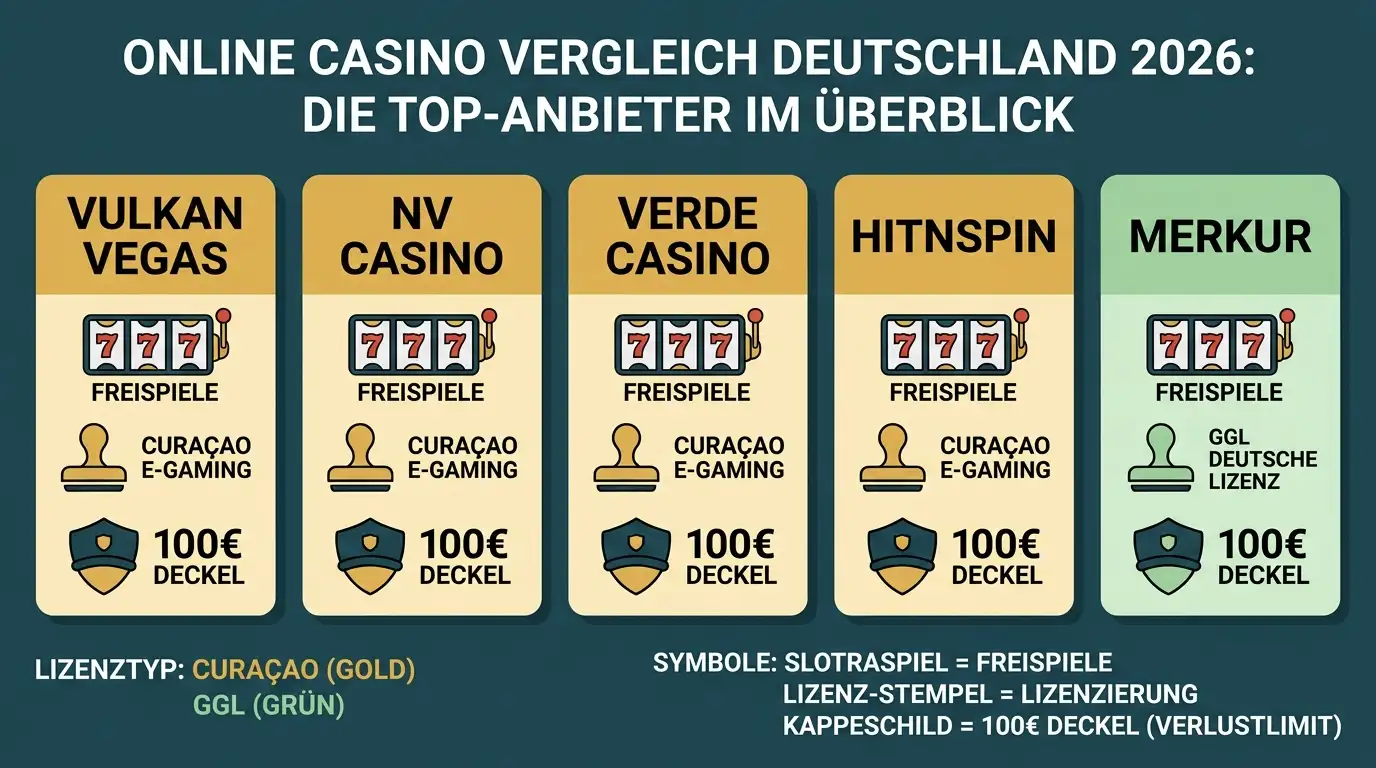 Anbieter-Matrix: fünf Häuser im FS-Vergleich