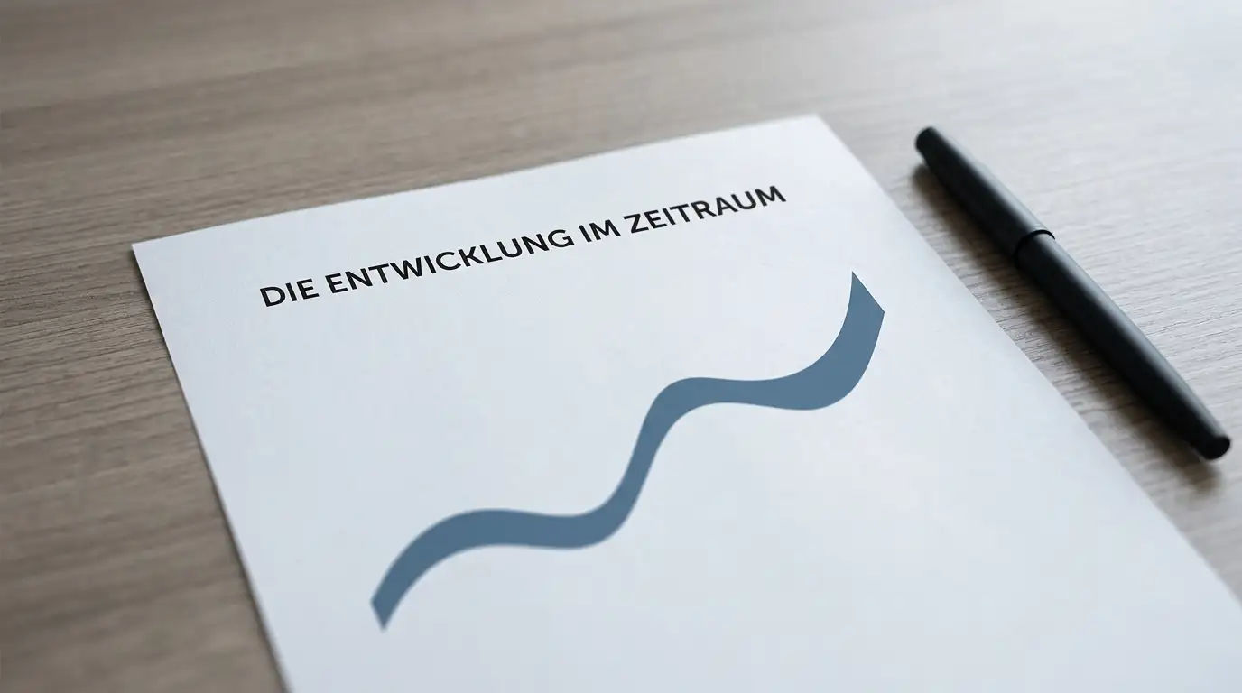 Schlichtes Diagramm einer Auszahlungskurve ohne konkrete Zahlen