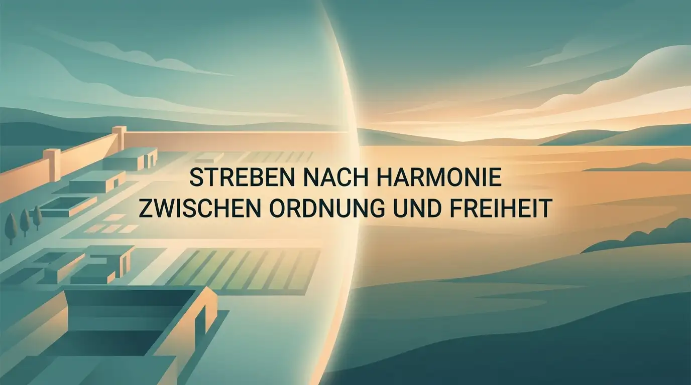 Symbolische Grenze zwischen einem streng regulierten und einem offenen, freien Spielbereich