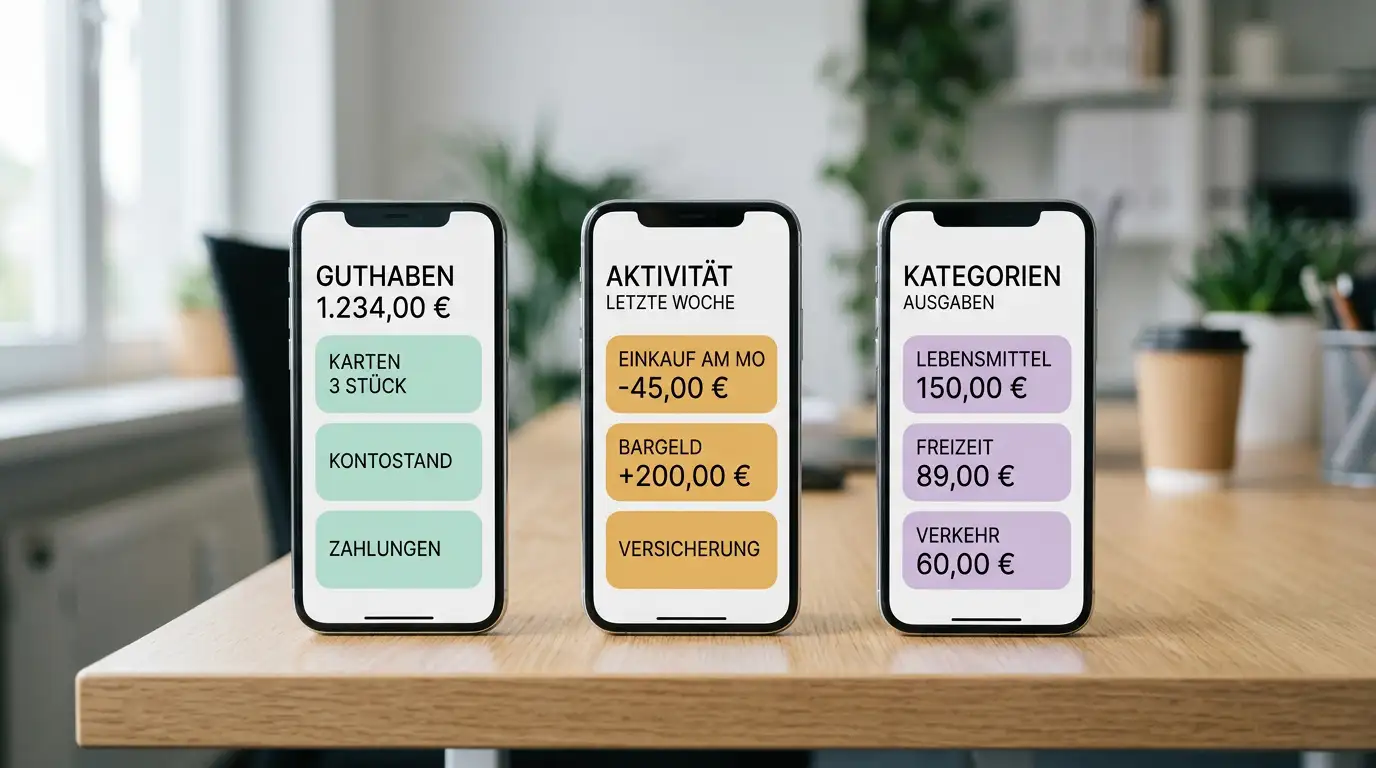Drei E-Wallet-Apps Skrill, Neteller und MuchBetter nebeneinander auf Smartphone-Bildschirmen