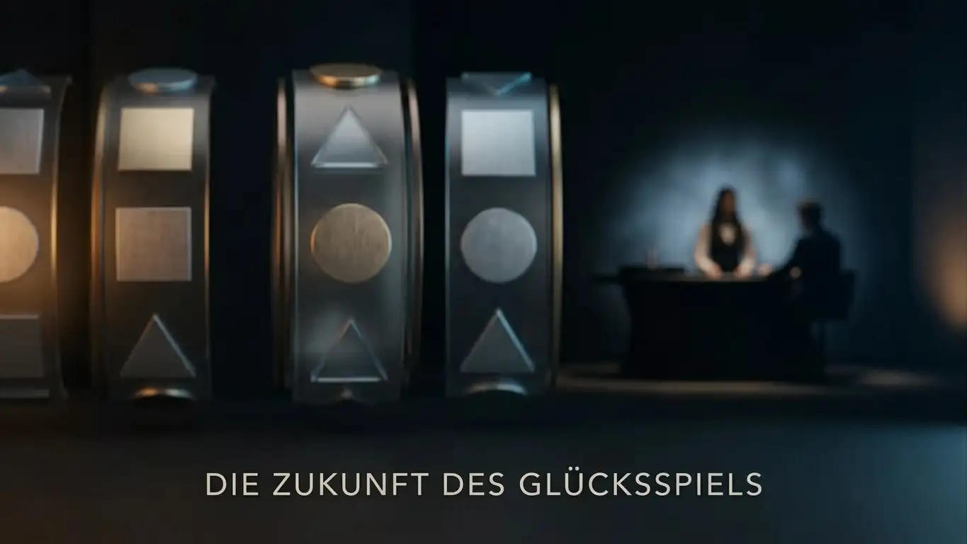 Stilisierte Walzen mit neutralen Symbolen und Live-Tisch im Hintergrund als Sinnbild für Slots ohne Einsatzdeckel